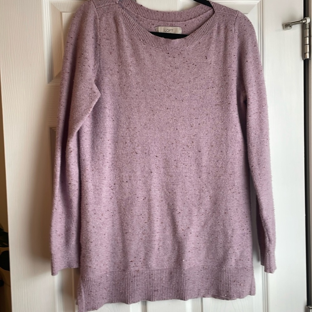Lilac speckled tunic. Loft, size Medium